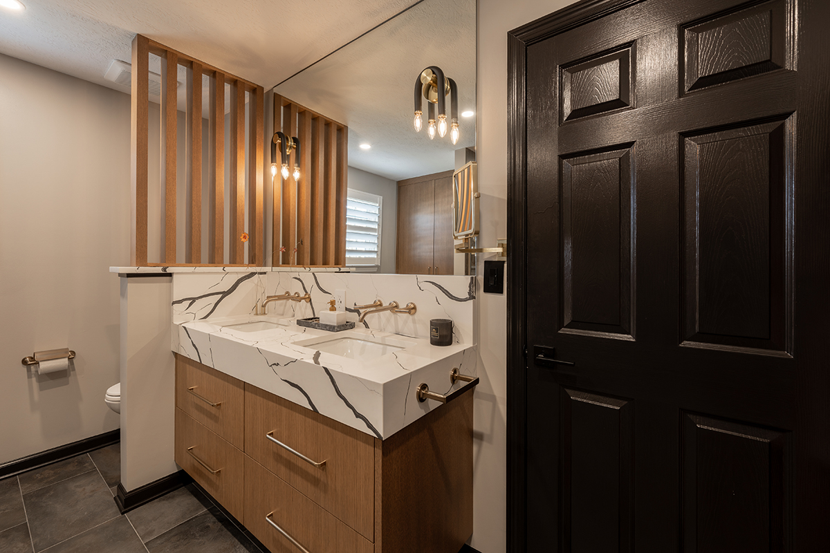 Warm office with kitchen