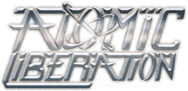 Metallic logo iteration of Atomic Liberation