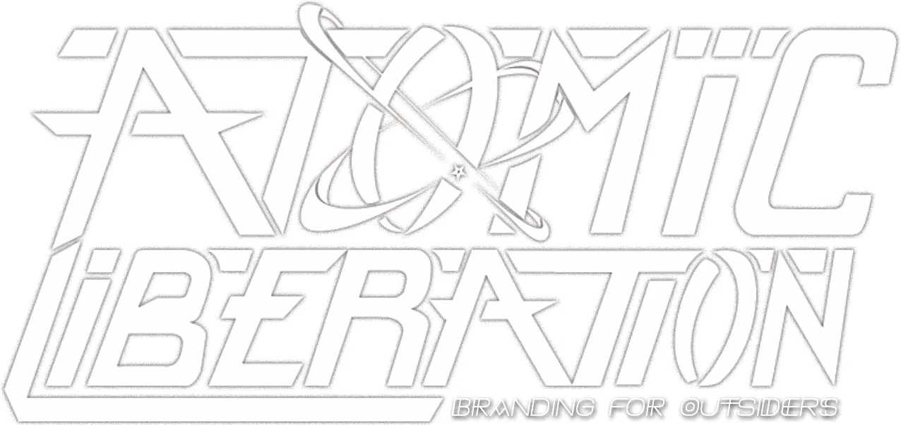 A semi-transparent logo for Atomic Liberation
