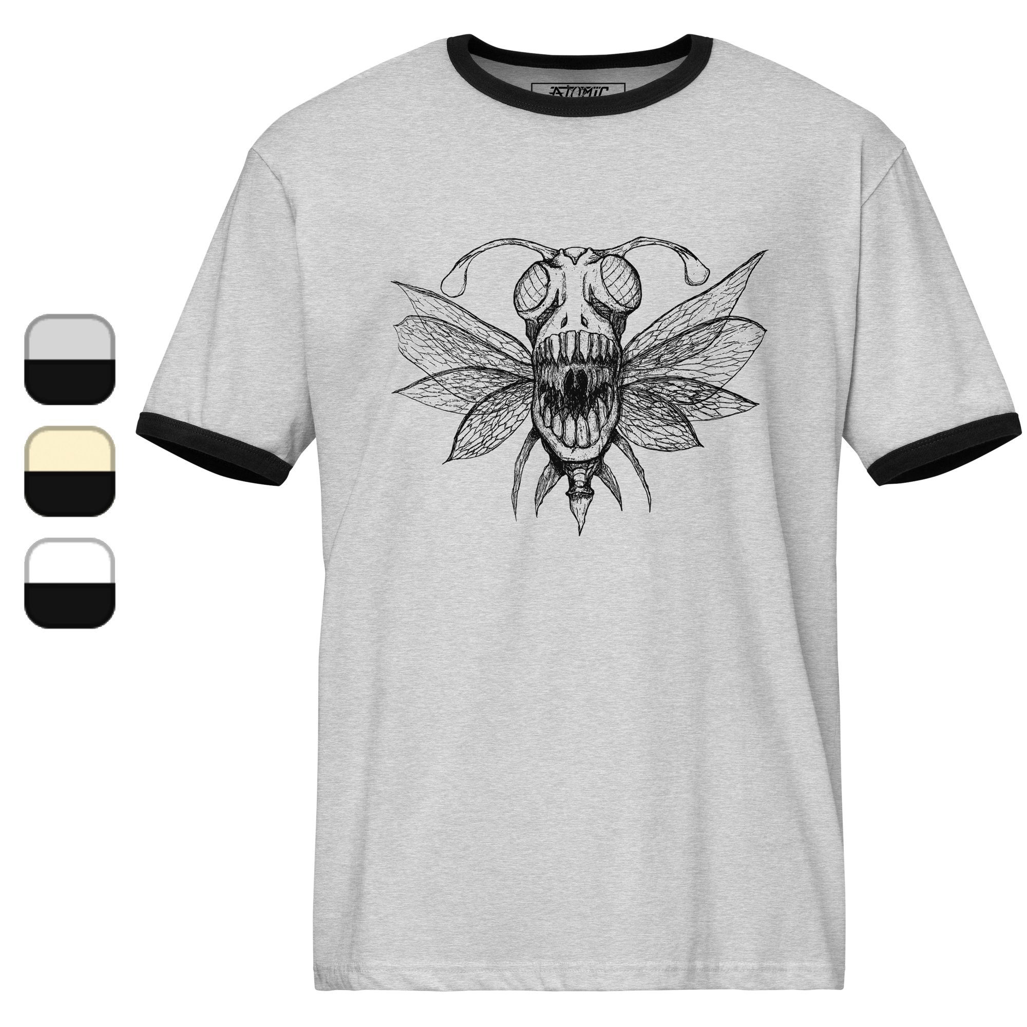 A t-shirt with an imaginary fly on it.