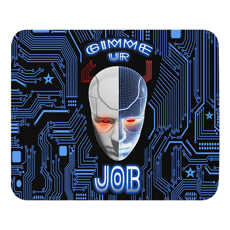 A mouse pad for people who are against ai.