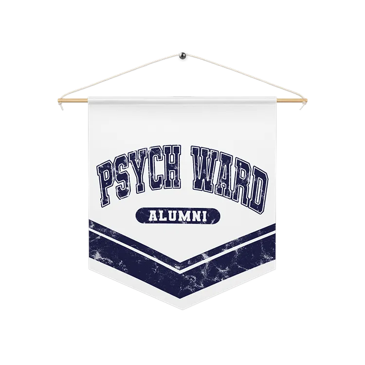 A pennant designed to celebrate visiting a mental health clinic.