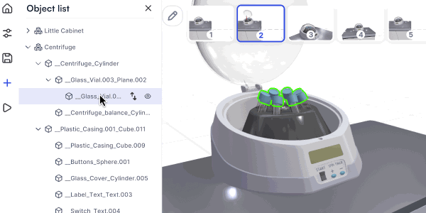 Using object list in JigSpace to view parents and groupings in a hierarchy