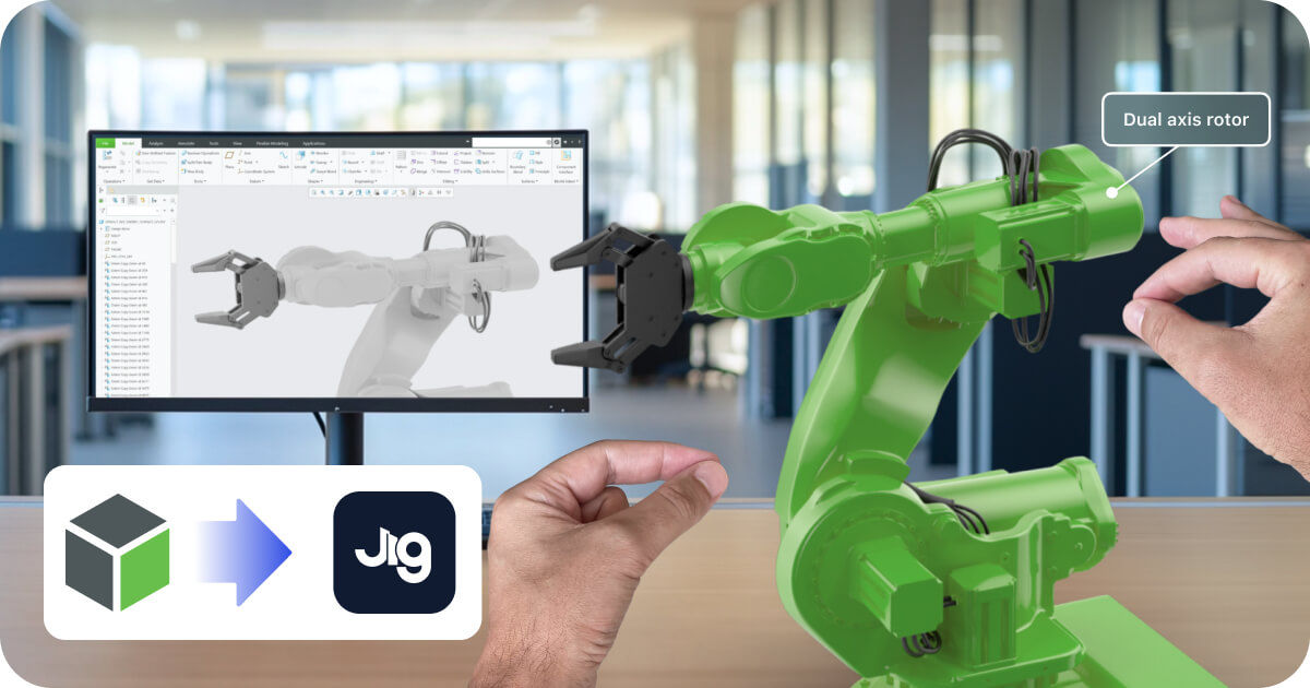 Guide to exporting simplified Creo Parametric files to Jig