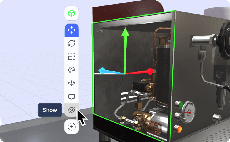 Hide and delete objects