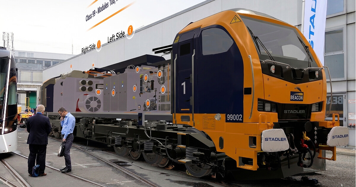 GB Railfreight Stadler Class 99 Train Augmented Reality overlay