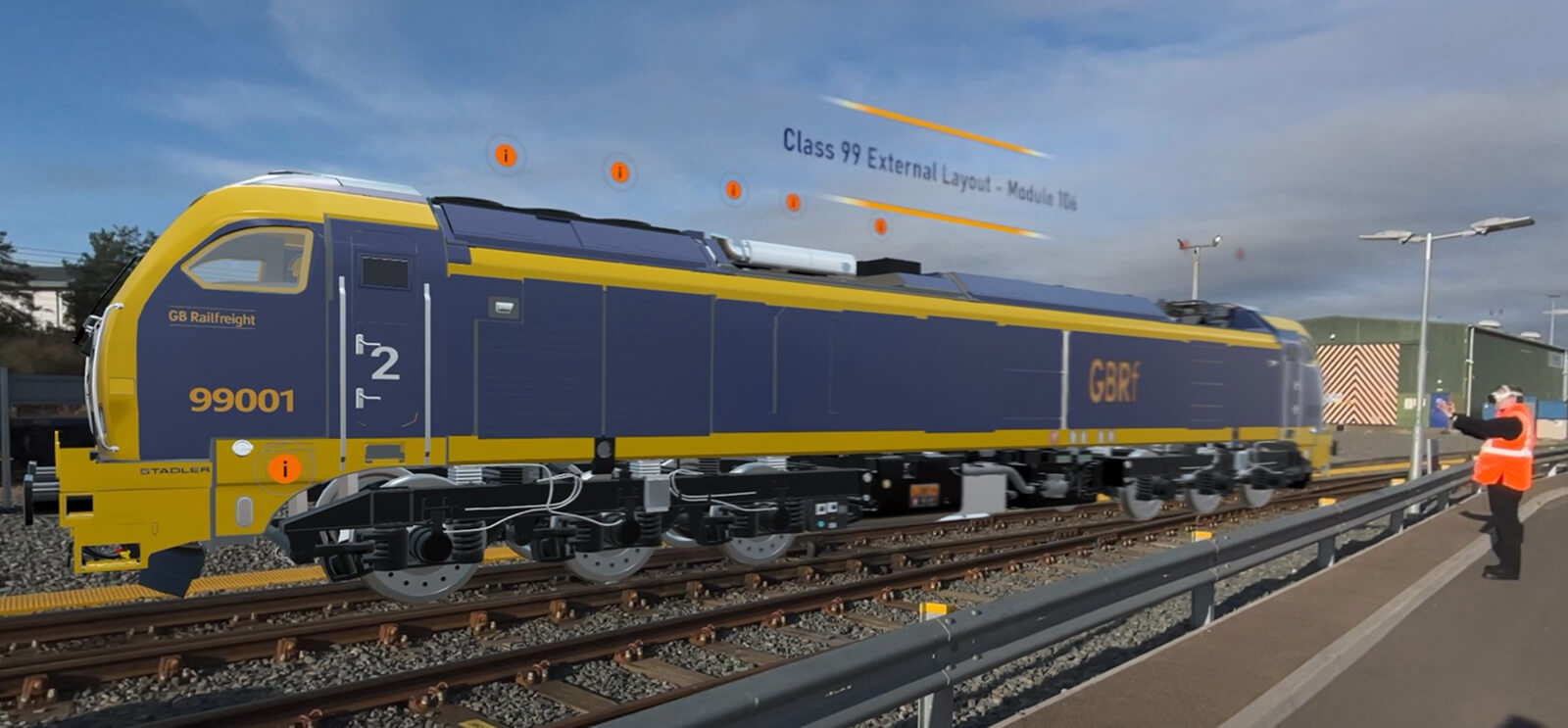 GB Railfreight 3D content viewed through augmented reality