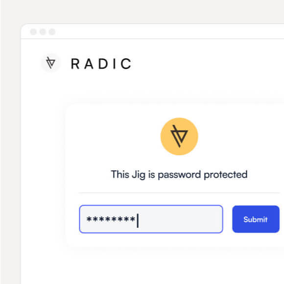 Whitelabling and password protected Jig