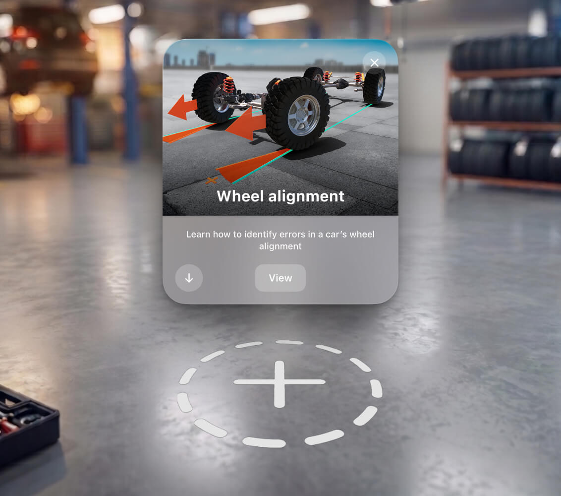 A jet engine in augmented reality on JigSpace for apple vision pro being resized by two hands