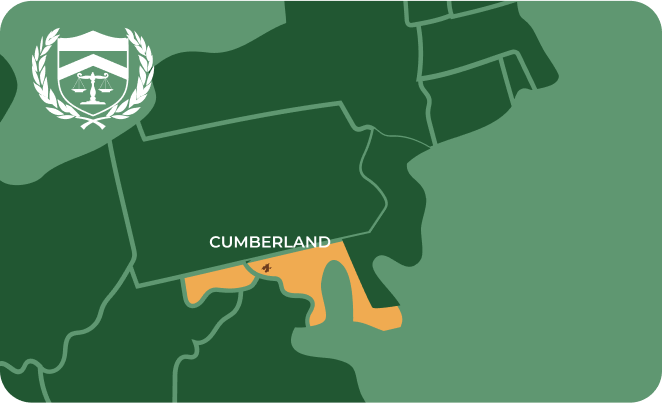 State map with Cumberland, Maryland highlighted, showing that Cash for Arms purchases guns in Cumberland