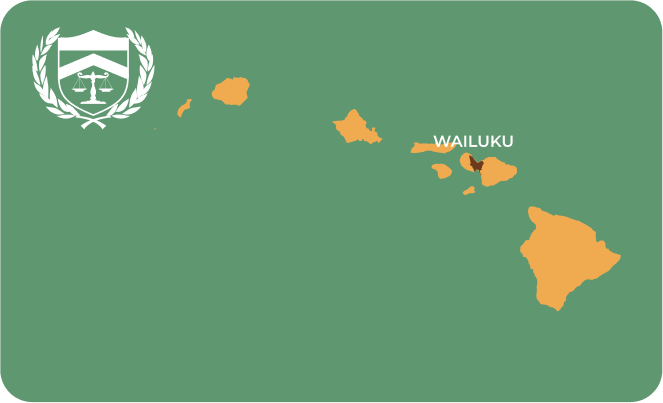 State map with Wailuku, Hawaii highlighted, showing that Cash for Arms purchases guns in Wailuku