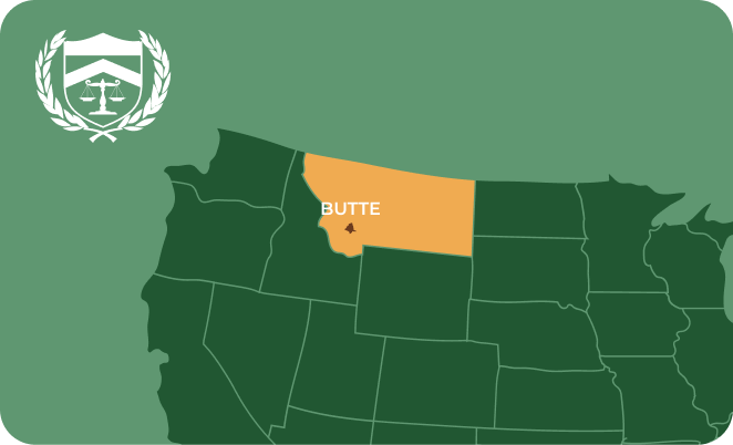 State map with Butte, Montana highlighted, showing that Cash for Arms purchases guns in Butte