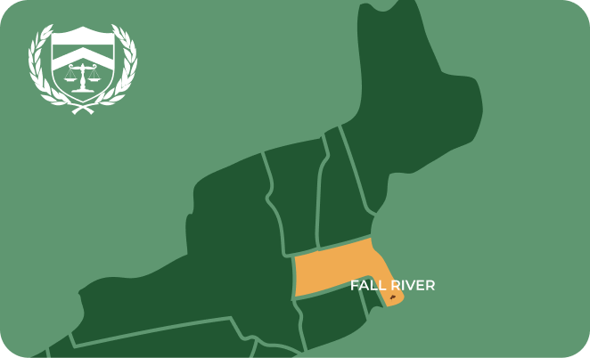 State map with Fall River, Massachusetts highlighted, showing that Cash for Arms purchases guns in Fall River