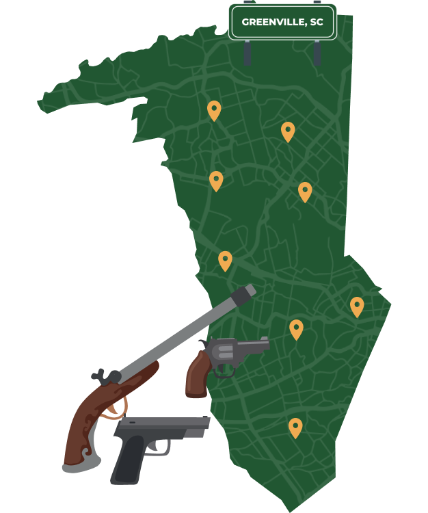 Greenville SC map