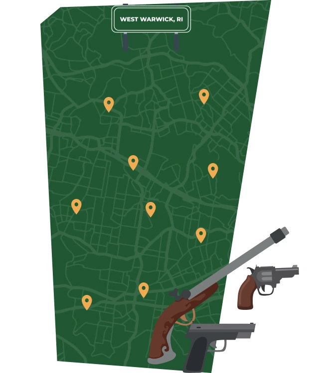 West Warwick RI map