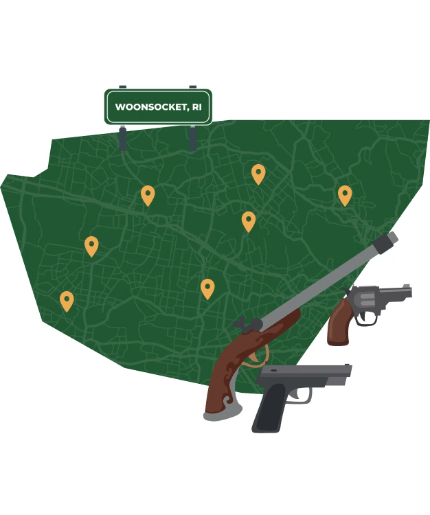 Woonsocket RI city map