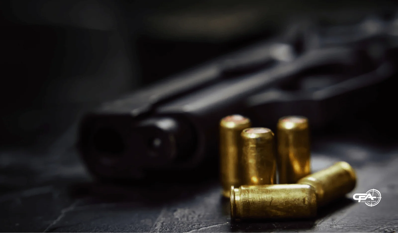 pistol and bullets