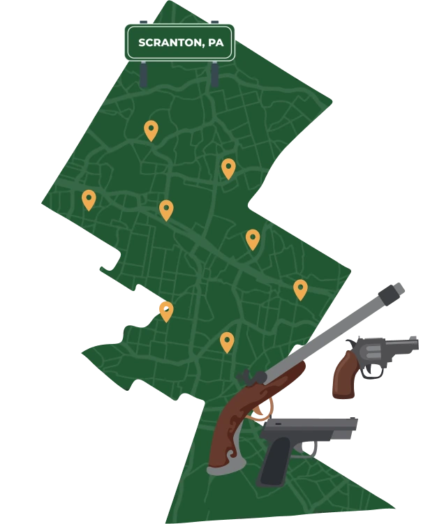 Scranton PA city map