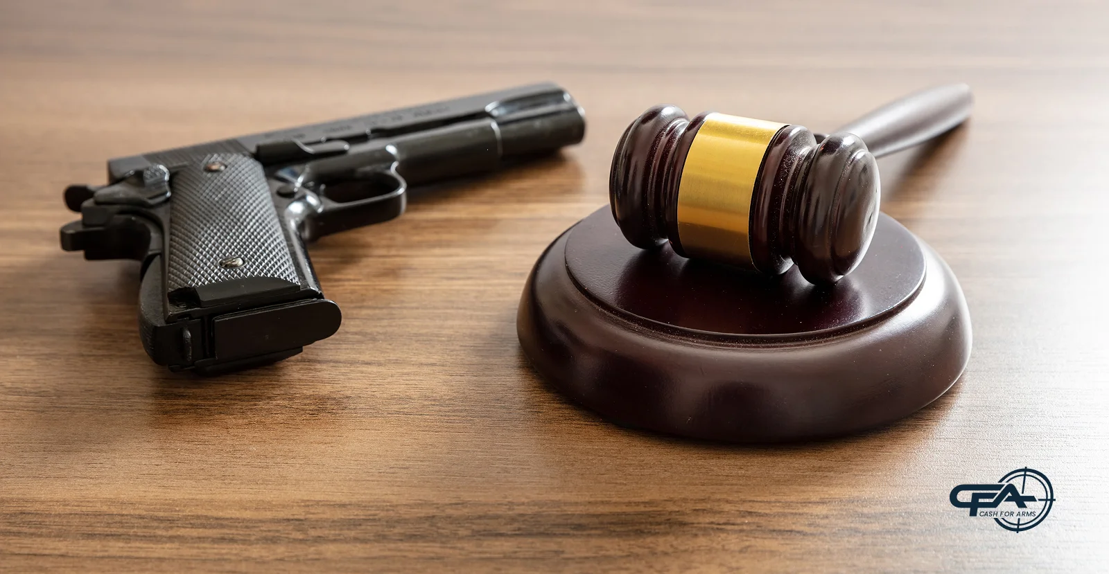 pistol with gavel