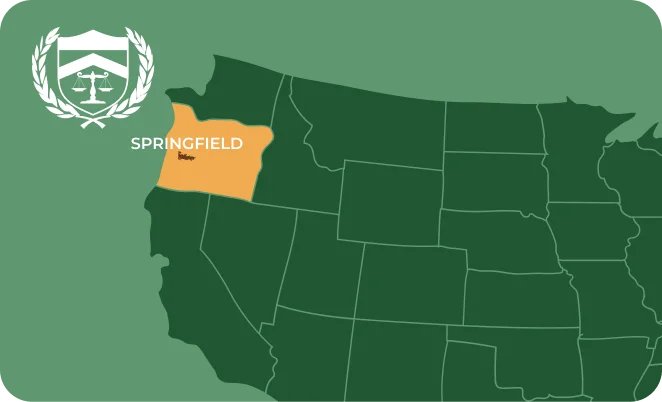 Springfield OR pin map