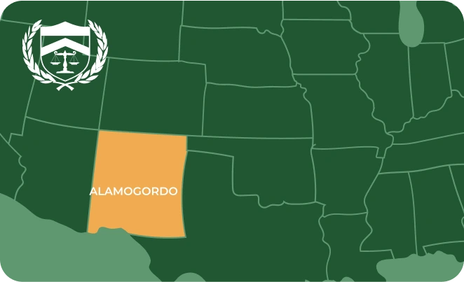 Alamogordo in NM map