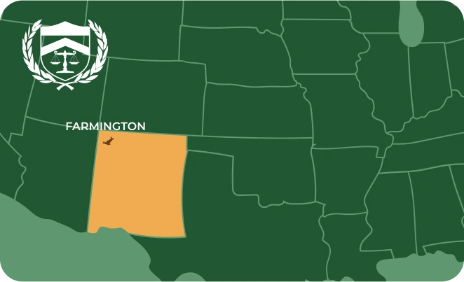 Farmington in NM map