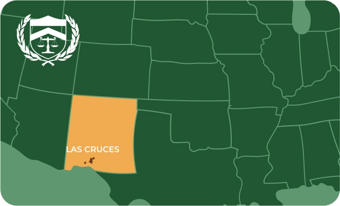 Las Cruces in NM map