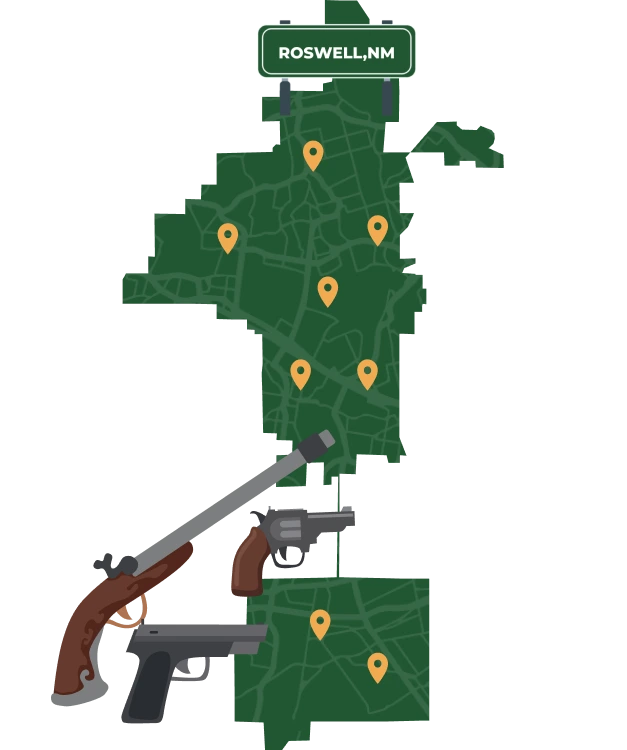 Roswell NM city map