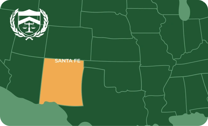 Santa Fe in NM map
