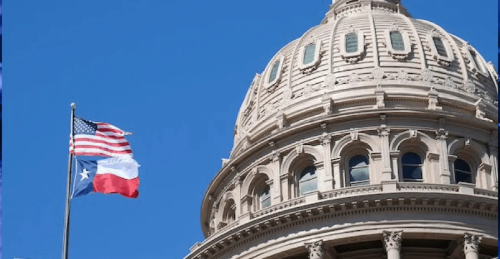Capitol and US flag