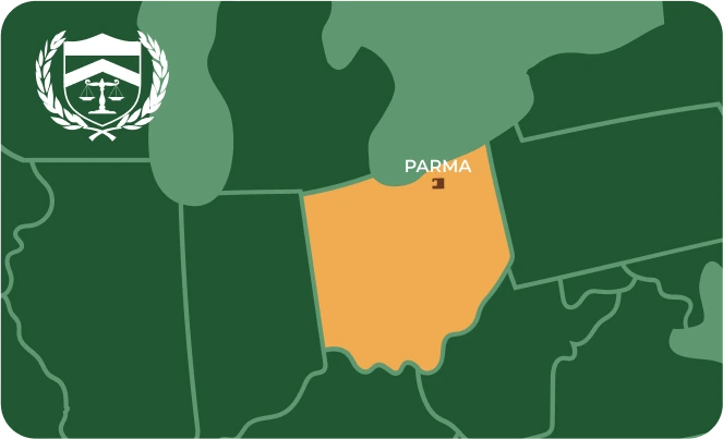 Parma in Ohio map