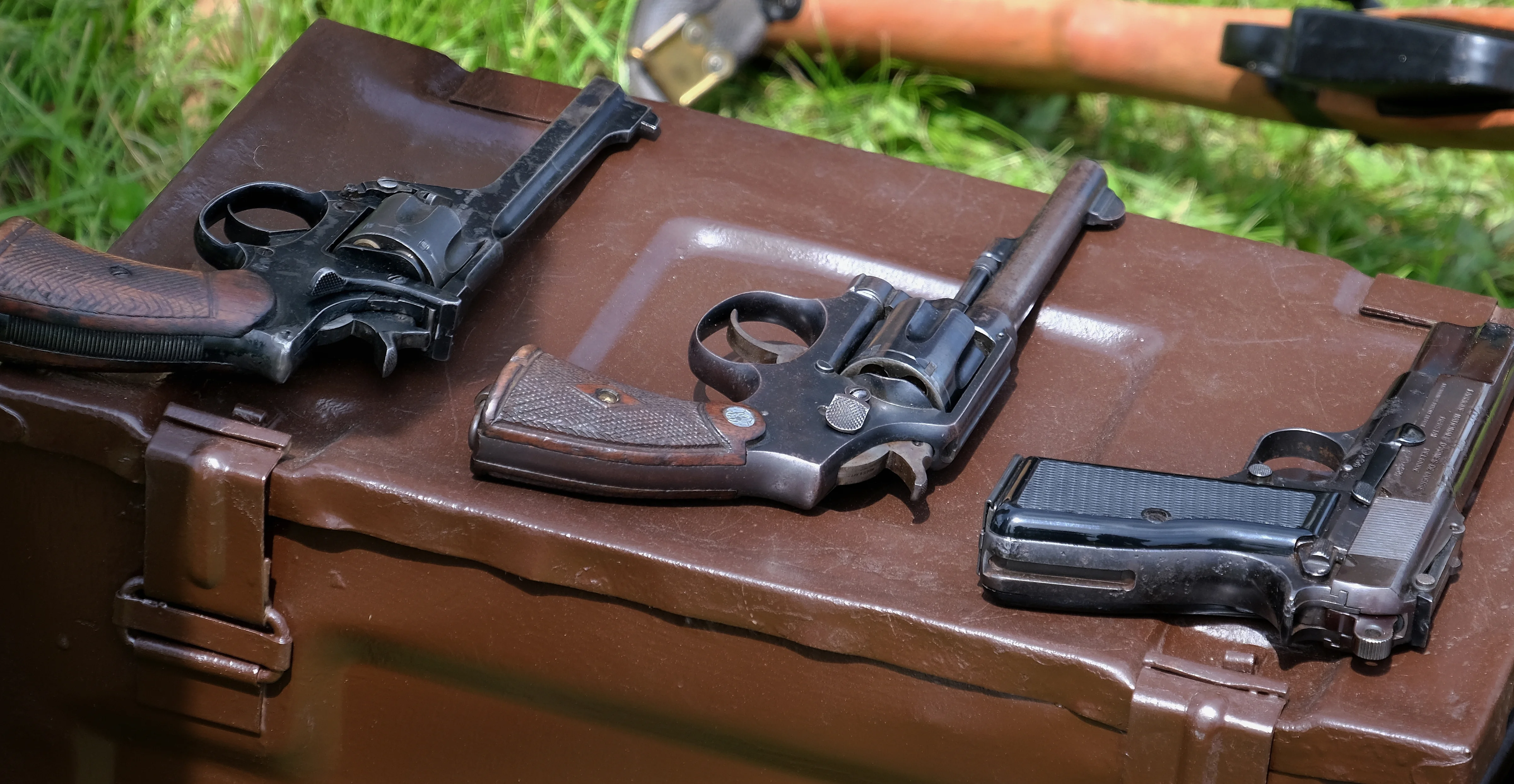 three handguns