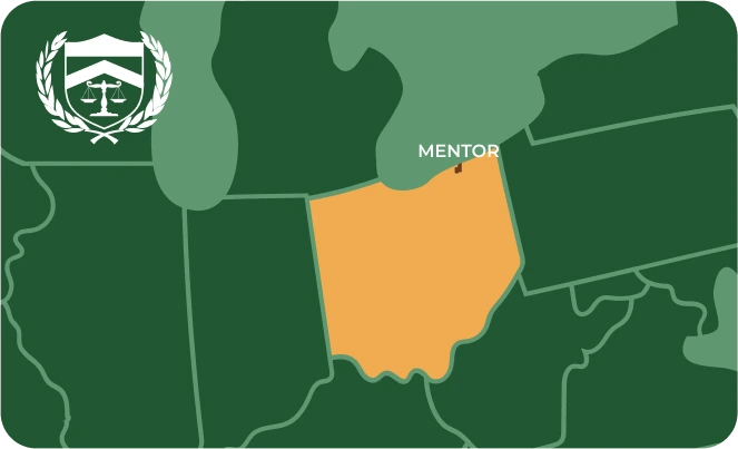 Mentor in Ohio map