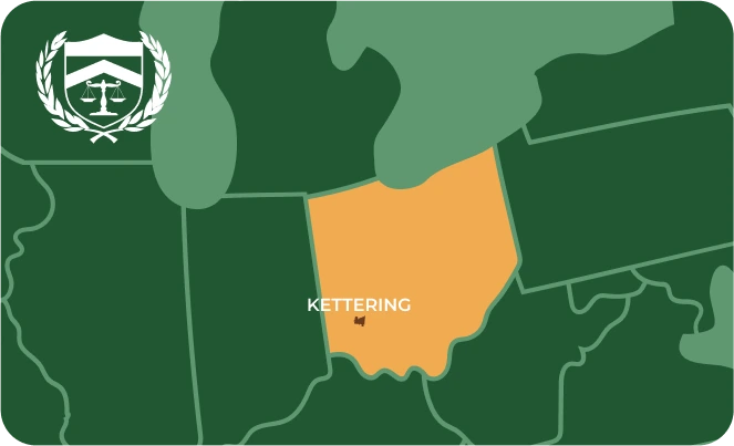 Kettering in Ohio map