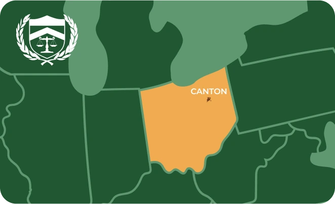 Canton in Ohio map