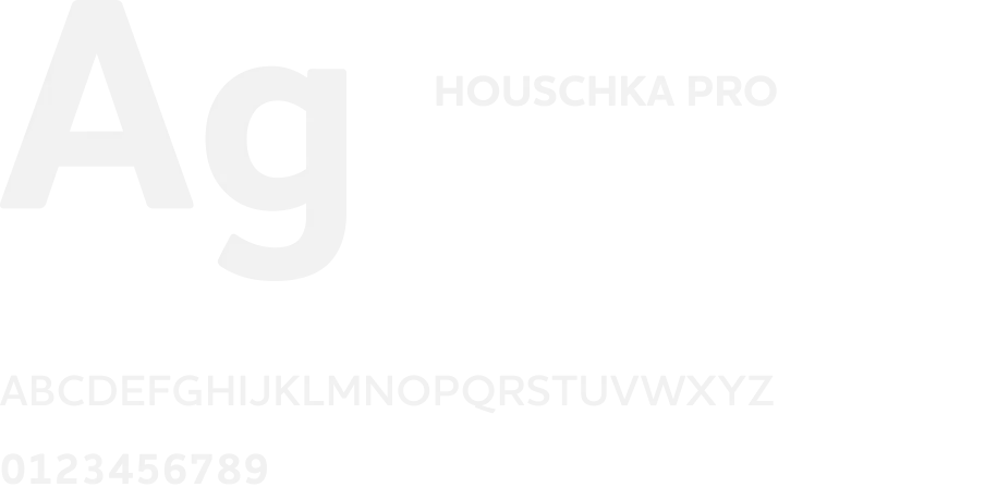 Image showing the Houschka Pro typography used in the project