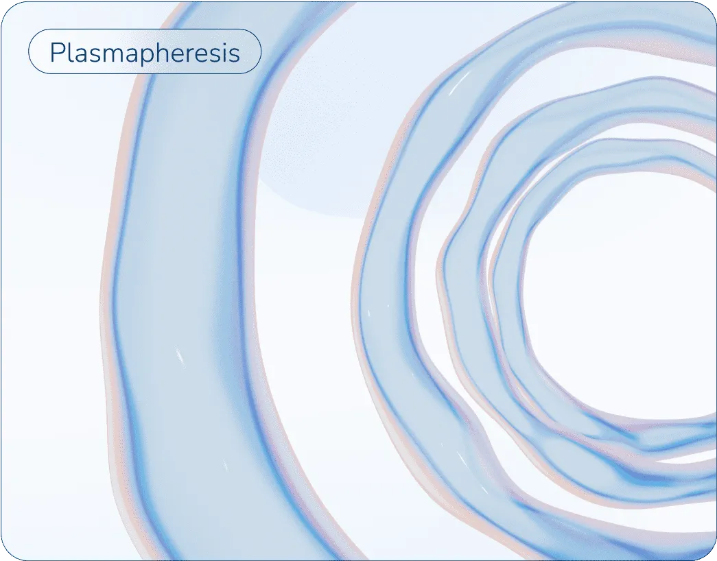3D shapes of plasmapheresis.