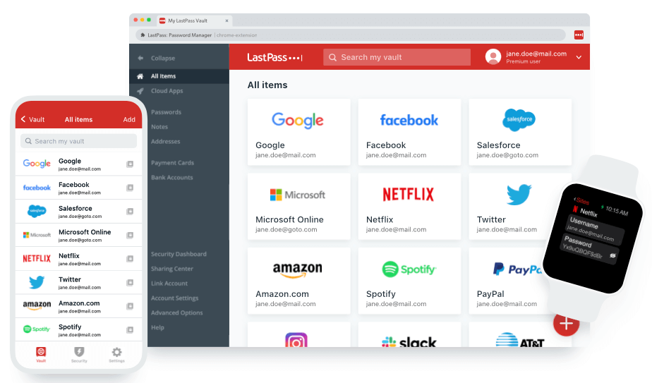 Screenshot of Lastpass app for freelancers