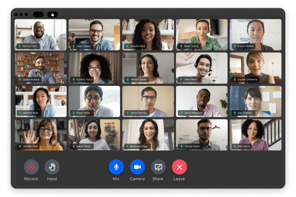 Screenshot of Join.Me app for freelancers