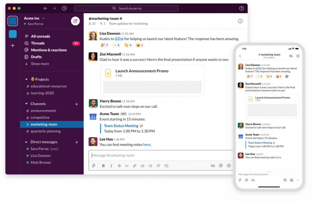 Slack app for freelancers