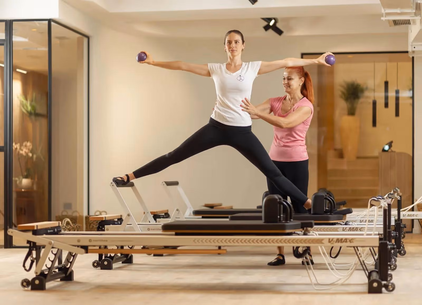 Занятие на реформере в Absolute Pilates
