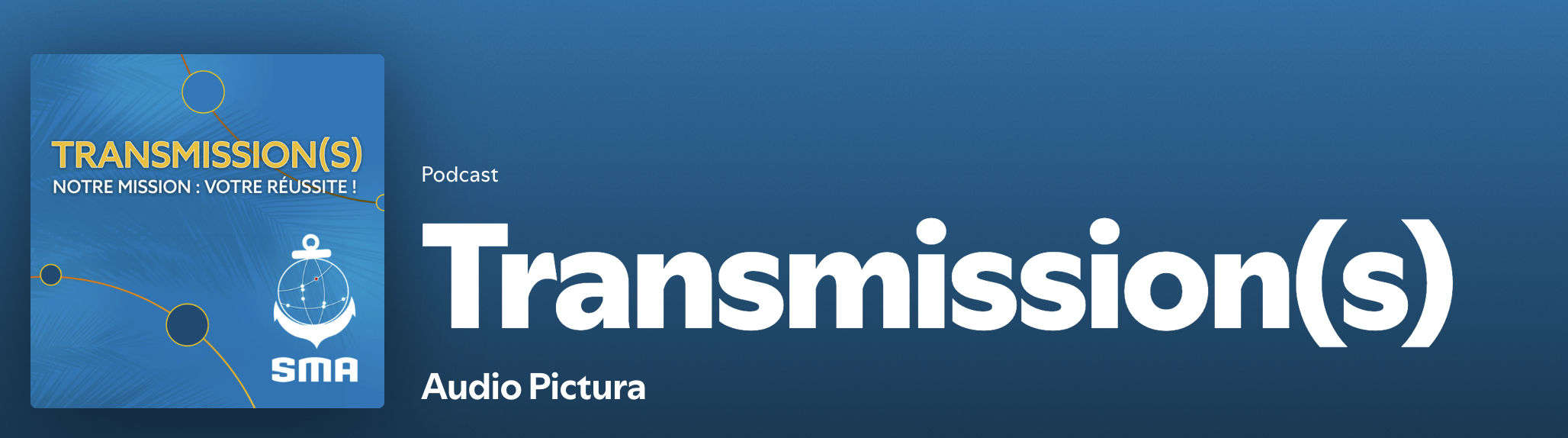 Design de vignette de podcast pour la SMA