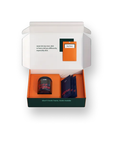 Refillable glass jar of Vigour in its packaging