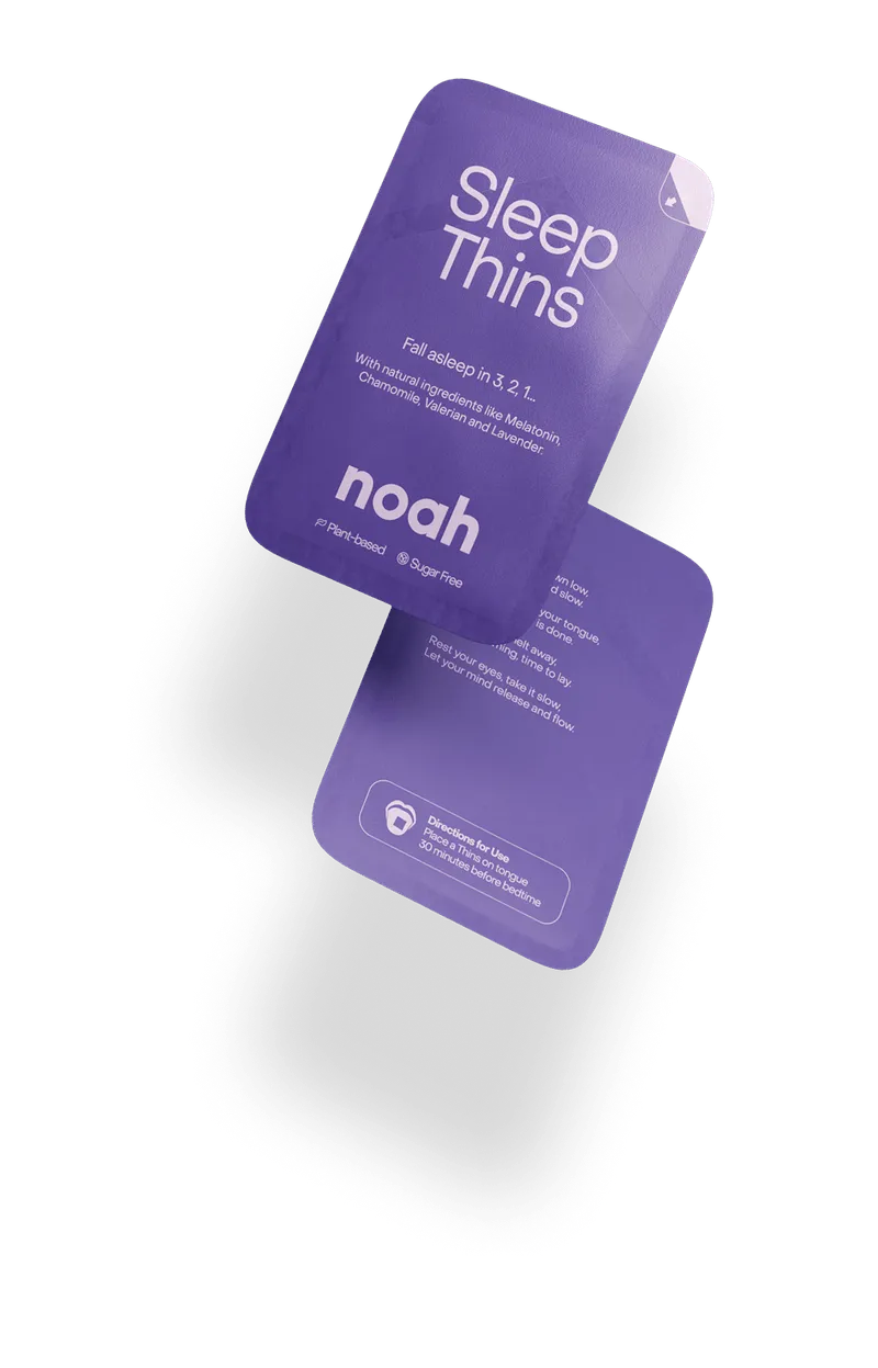 A partially opened tin of Noah™ Sleep Thins