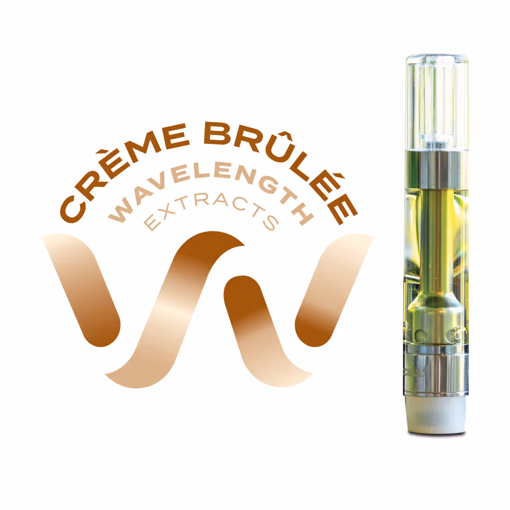 Creme Brulee is the newest Wavelength vape cart at The Source. With terpenes like myrcene and linalool, users can expect a peaceful & relaxed high.
