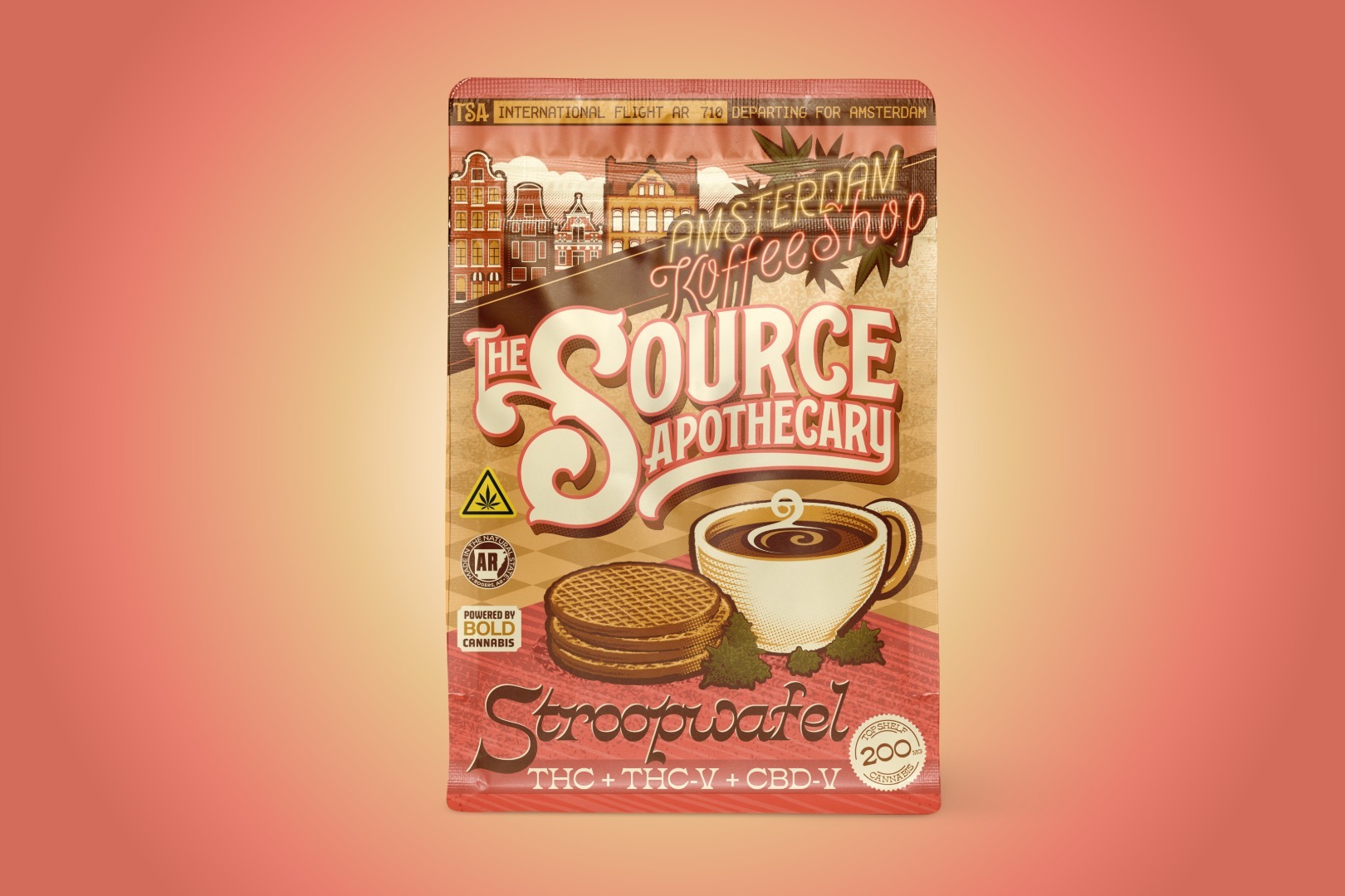 The Source Apothecary Stroopwafel cannabinoid rich gummies from the Amsterdam Koffeeshop Collection with THC, THCV, and CBDV for clear, creative, focused energy.