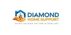 Diamond Home Support logo with a house and helping hands graphic