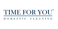 "TIME FOR YOU" logo with the words "DOMESTIC CLEANING" beneath it.