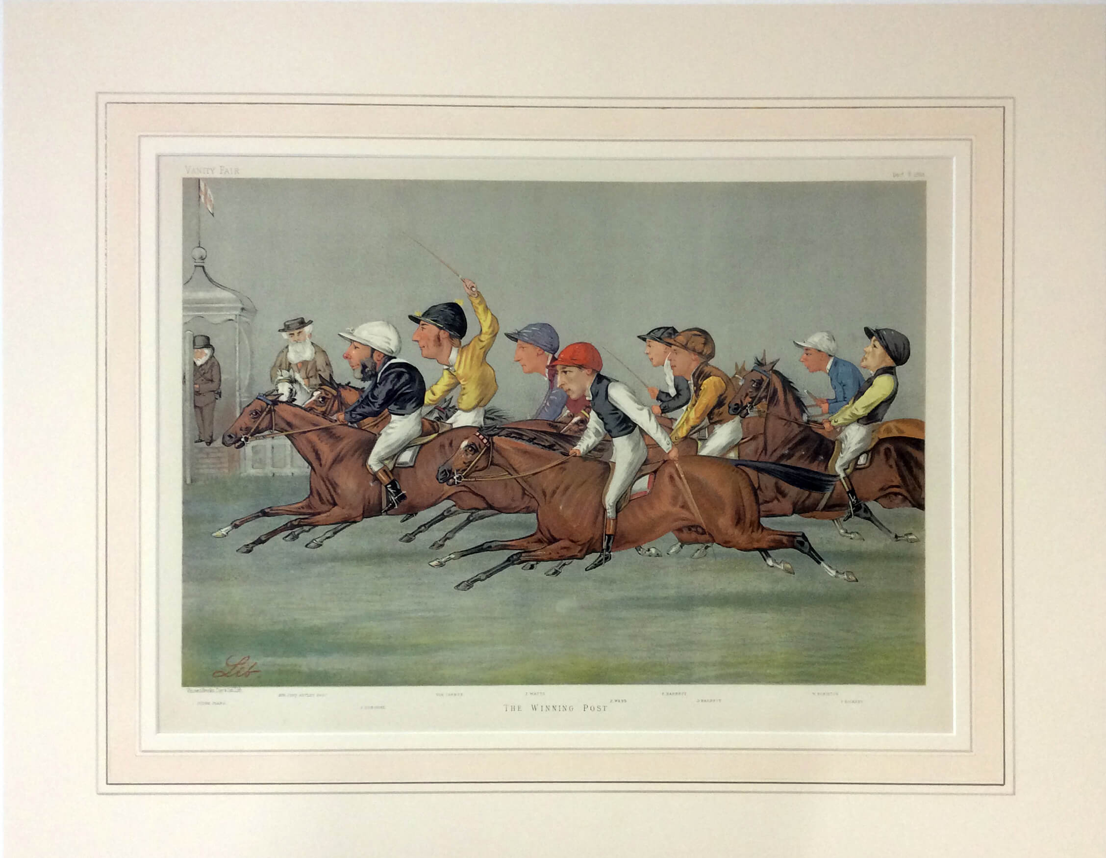 19TH CENTURY CHROMOLITHOGRAPH, VANITY FAIR DOUBLE PAGE