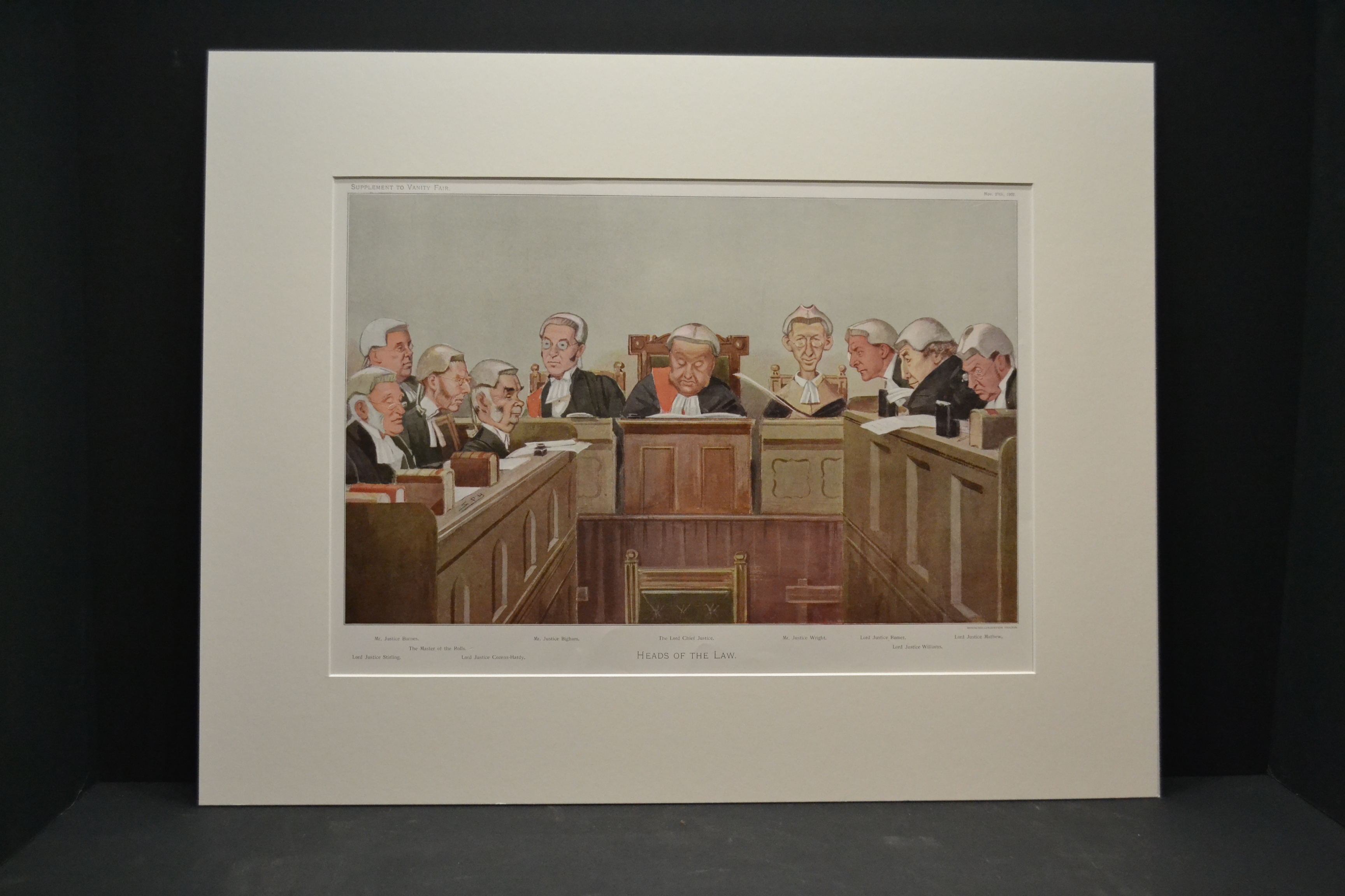 AN ORIGINAL VANITY FAIR SPY PRINT, HEADS OF THE LAW,